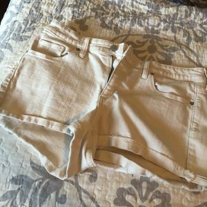 White Jean Shorts